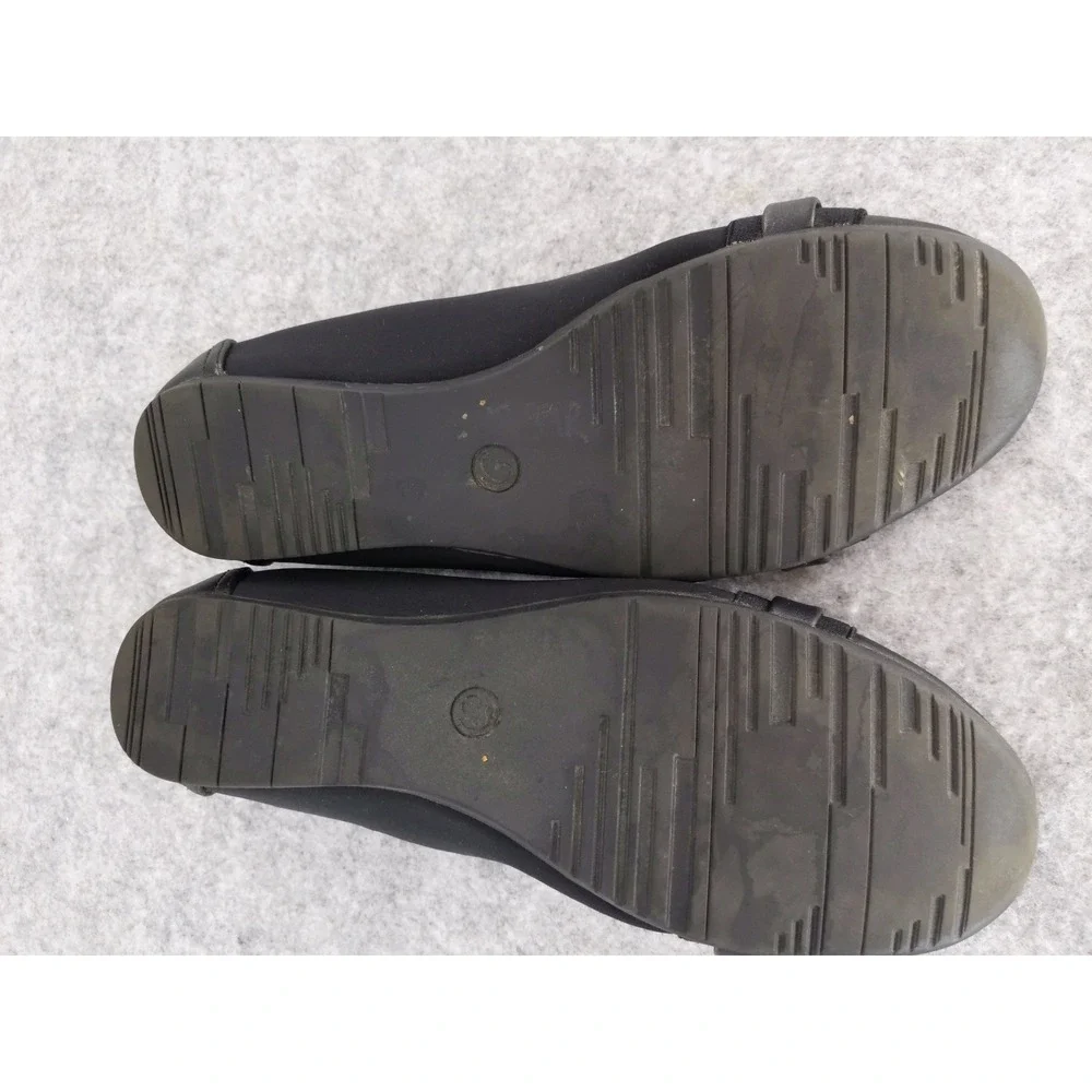 Baretraps Memory Foam Flats Comfort Buckle Detail Black Shoes Size 8M‎